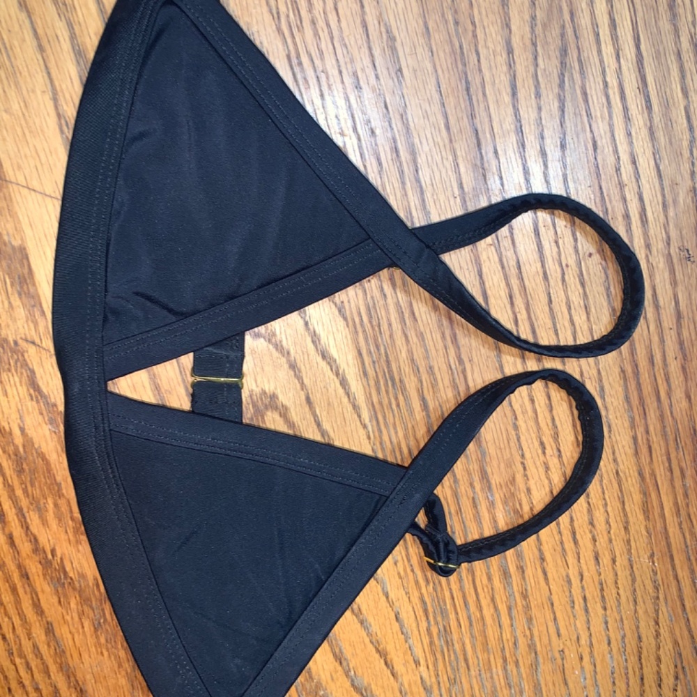 Serena black small triangle bikini top - Picture 1 of 4